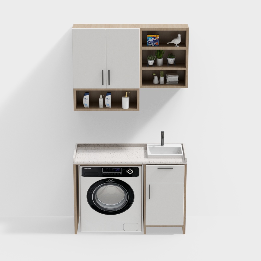 Modern Balcony Washing Machine Cabinet