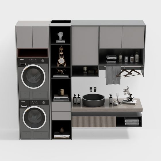 Urban Laundry Room 3D model
