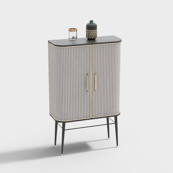 Elegant Storage Cabinet 3D model