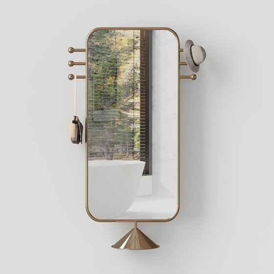 City Mirror 3D Model for Modern Interior Design