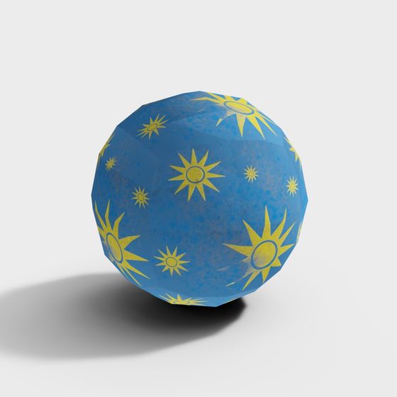 Charming Low-Poly Starry 3D Model for Creative Use