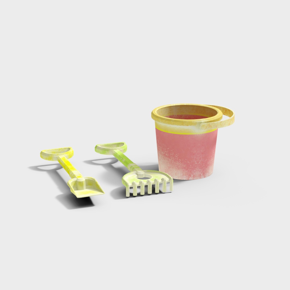 Beach toy shovel and bucket