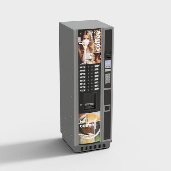 Modern Low-Poly Coffee Vending Machine 3D model