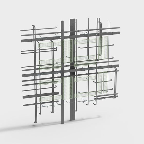 Industrial Pipe System 3D Model for Creative Projects