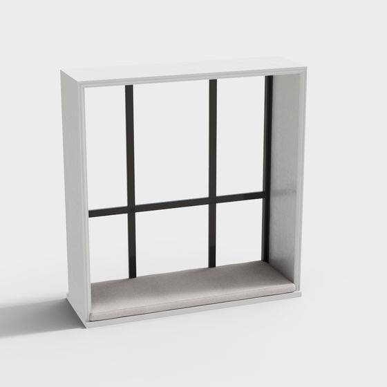 Modern Gray Bay Window 3D Model for Cozy Interiors
