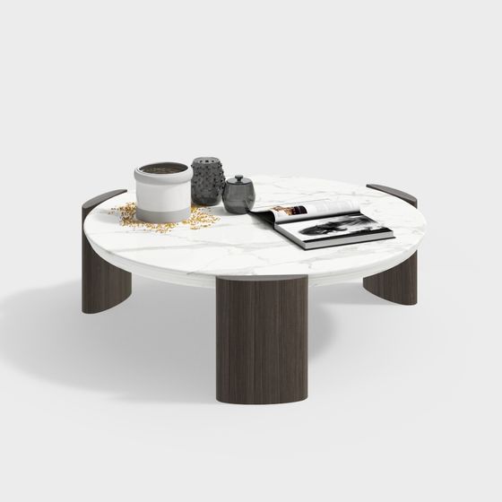 Minimalist Round Table 3D model for Modern Interiors