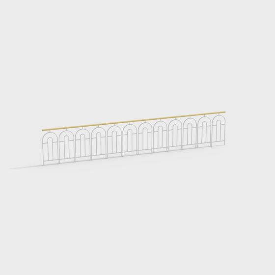 Minimalist Railing 3D Model for Serene Spaces