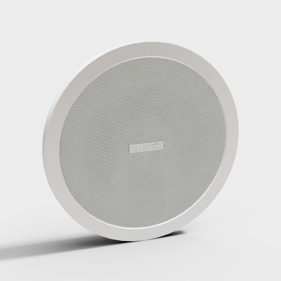 Gray In-Wall Built-In Speaker Sound System 3D Model for Home Theaters