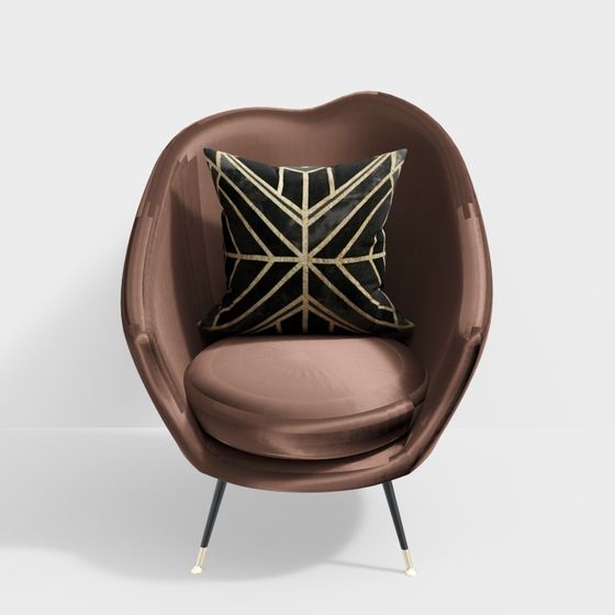 Elegant Egg Chair 3D model for Modern Interiors