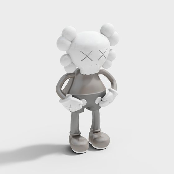 Kaws 3D Model: Unique Low-Poly Design for Creatives