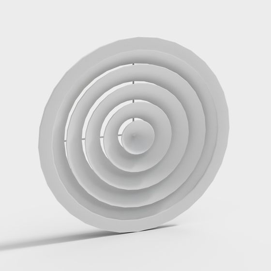 Concentric Circles Low-Poly 3D model