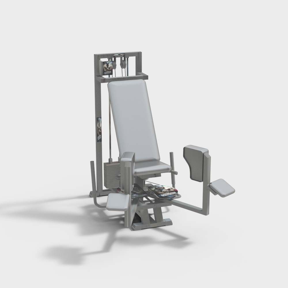 Multifunctional Training Chair 3D Model – Futuristic Gym Seat