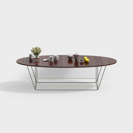 Table à manger ovale longue restaurant scandinave