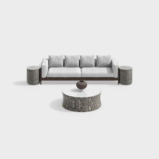 Urban Elegance Sofa Set 3D model for Modern Interiors