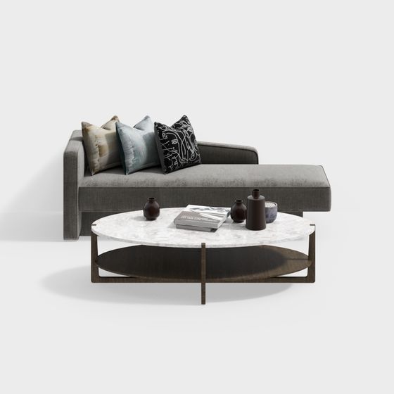 Urban Living Room Set 3D model for Contemporary Spaces