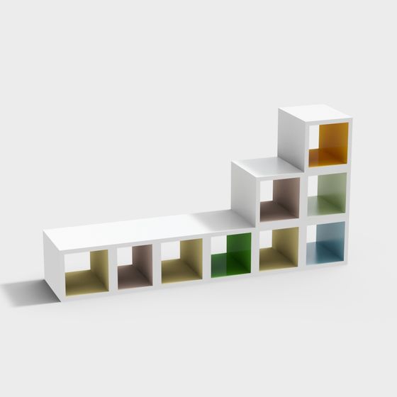 Vibrant Low Poly Geometric 3D Model