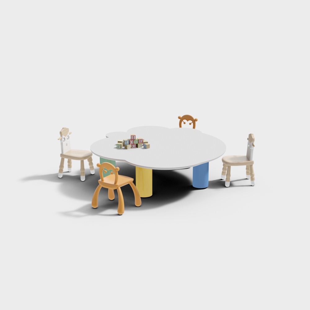 北欧スタイル子供用テーブル＆椅子セット