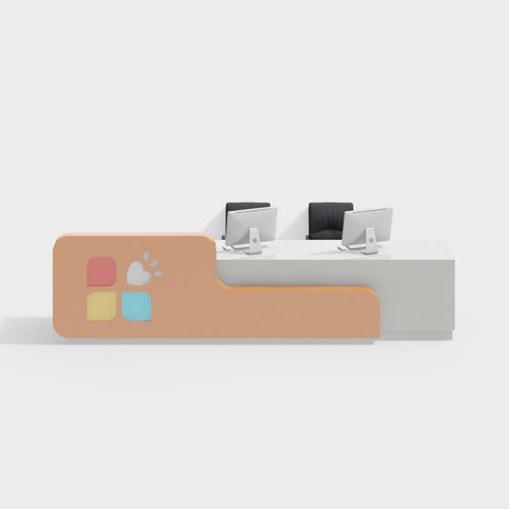 Modern Reception Desk 3D model