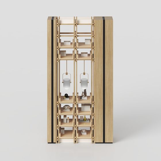 Urban Bookshelf 3D model - Low Poly Design