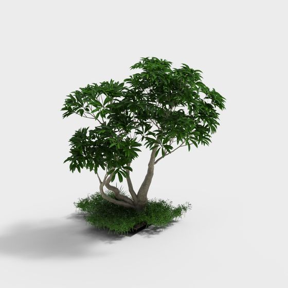 Vibrant Low-Polygon Tree 3D Model for Creative Projects