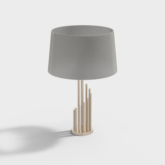 Geometric Low-Poly Table Lamp 3D model