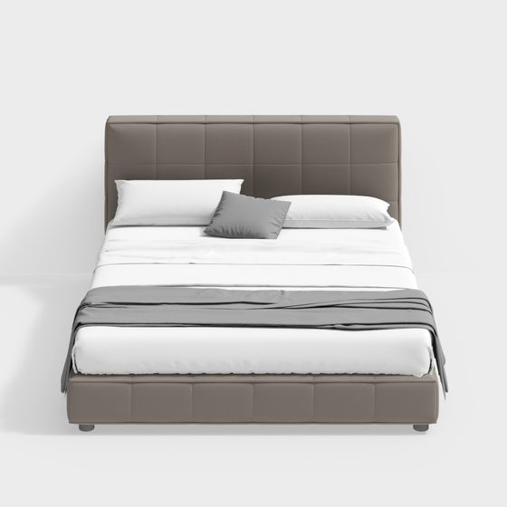 Modern Minimalist 3D Bed Model