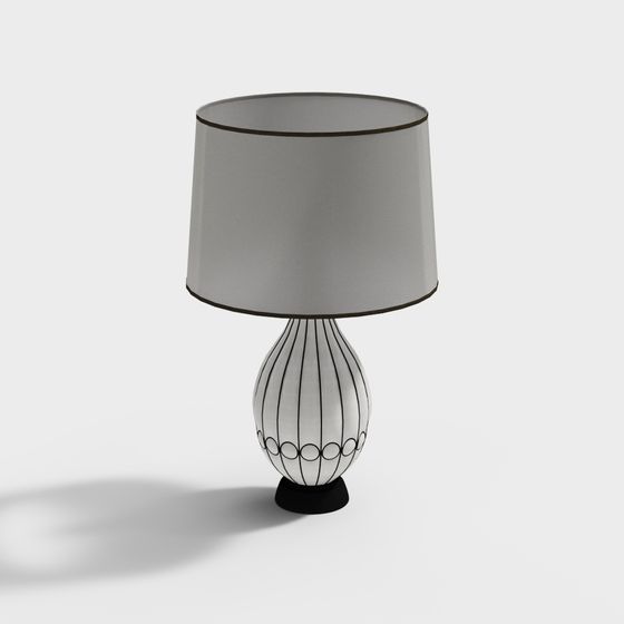 Elegant Table Lamp 3D model for Modern Interiors