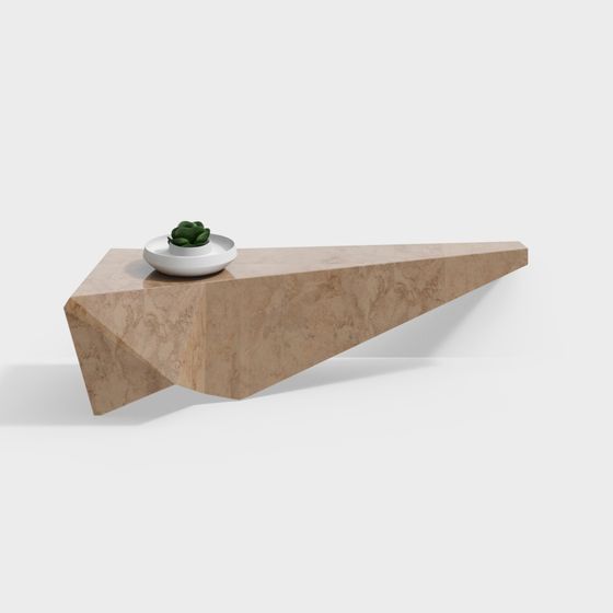 Suspended Marble Countertop 3D model