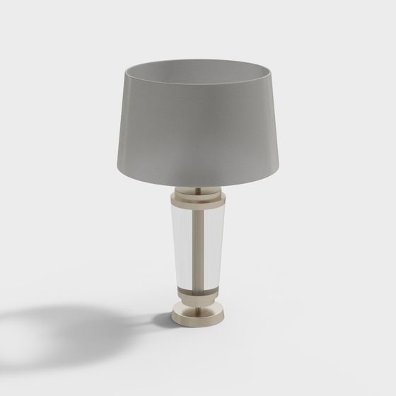 Stylish Gray Table Lamp 3D Model for Creative Designs