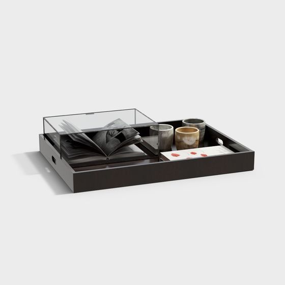 Sleek Minimalist Office Tray 3D model