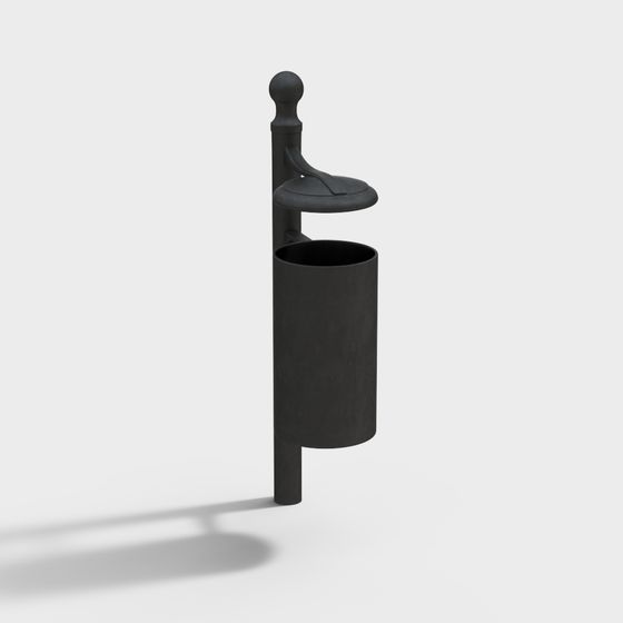 Elegant Urban Trash Can 3D model for Designers