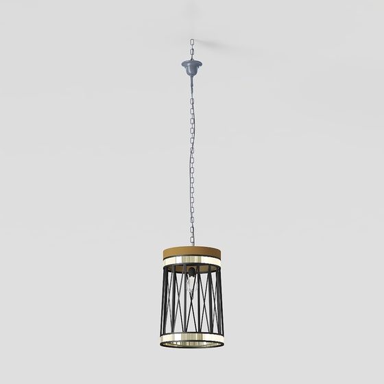 Elegant Vintage-Modern Chandelier 3D model
