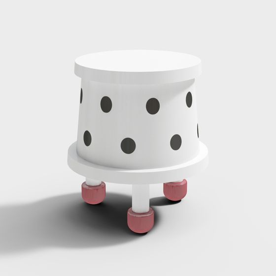 Charming Low-Polygon Round Table 3D model