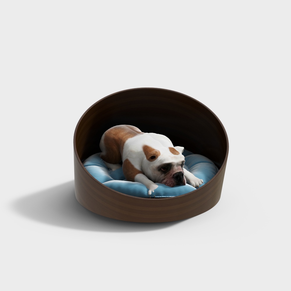 Chuồng chó gỗ có đệm