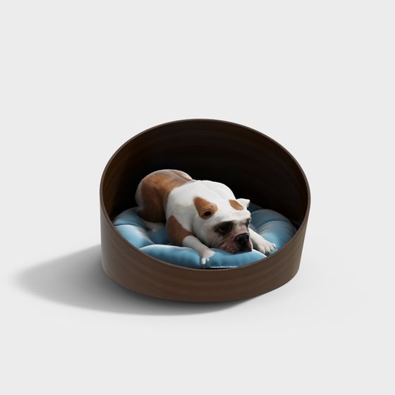 Chuồng chó gỗ có đệm