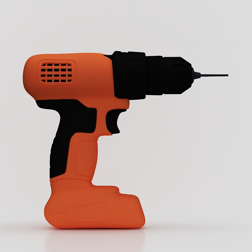 Stylish Low-Poly Electric Drill 3D model