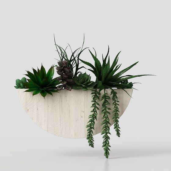 Wall-mounted Flower Pot 3D Model