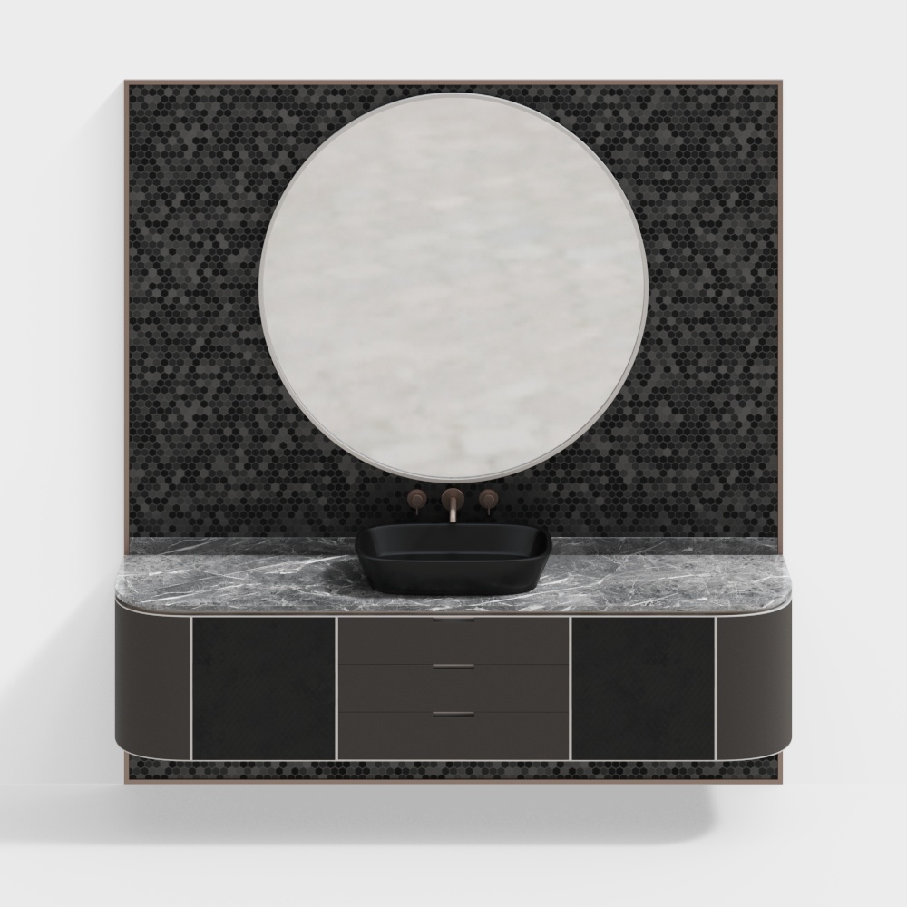 Nordic bathroom cabinet