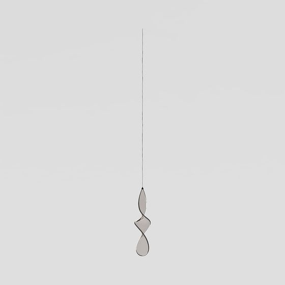 Flowing Light Chandelier 3D model for Modern Spaces