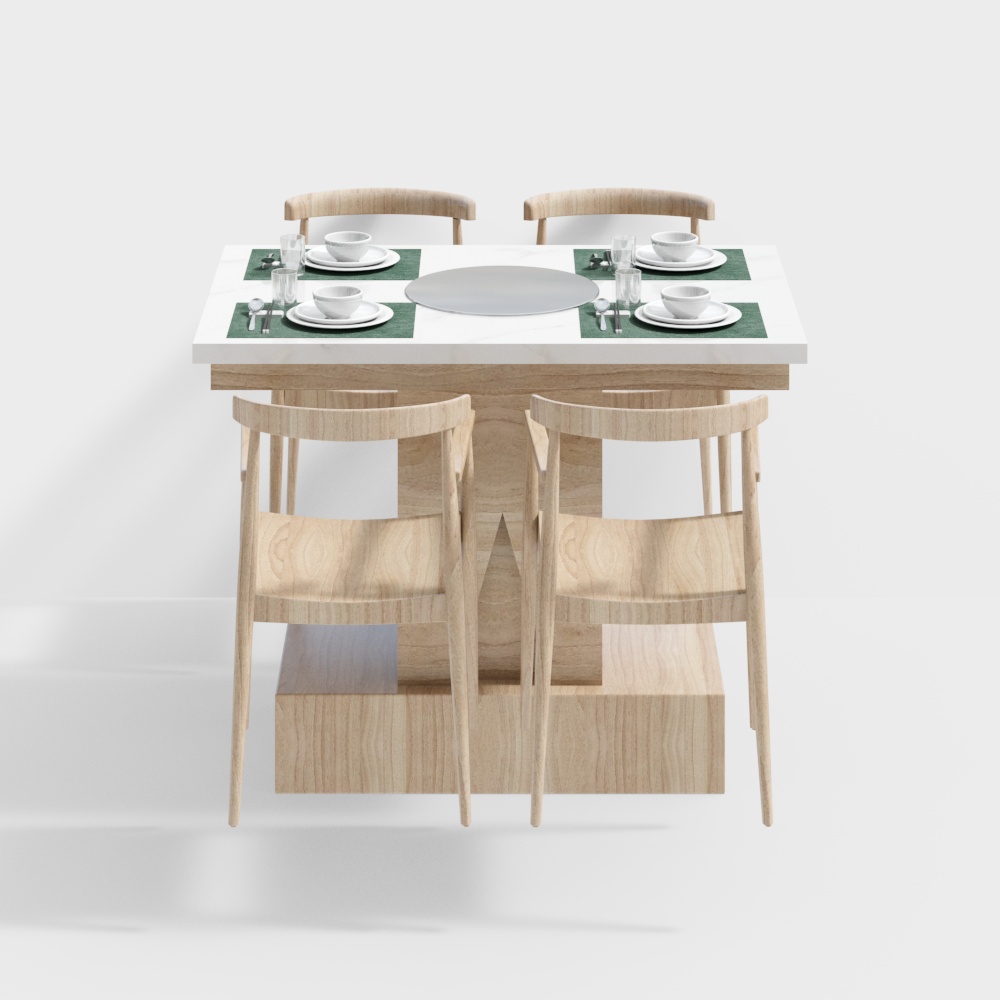 現代火鍋餐廳桌椅組合