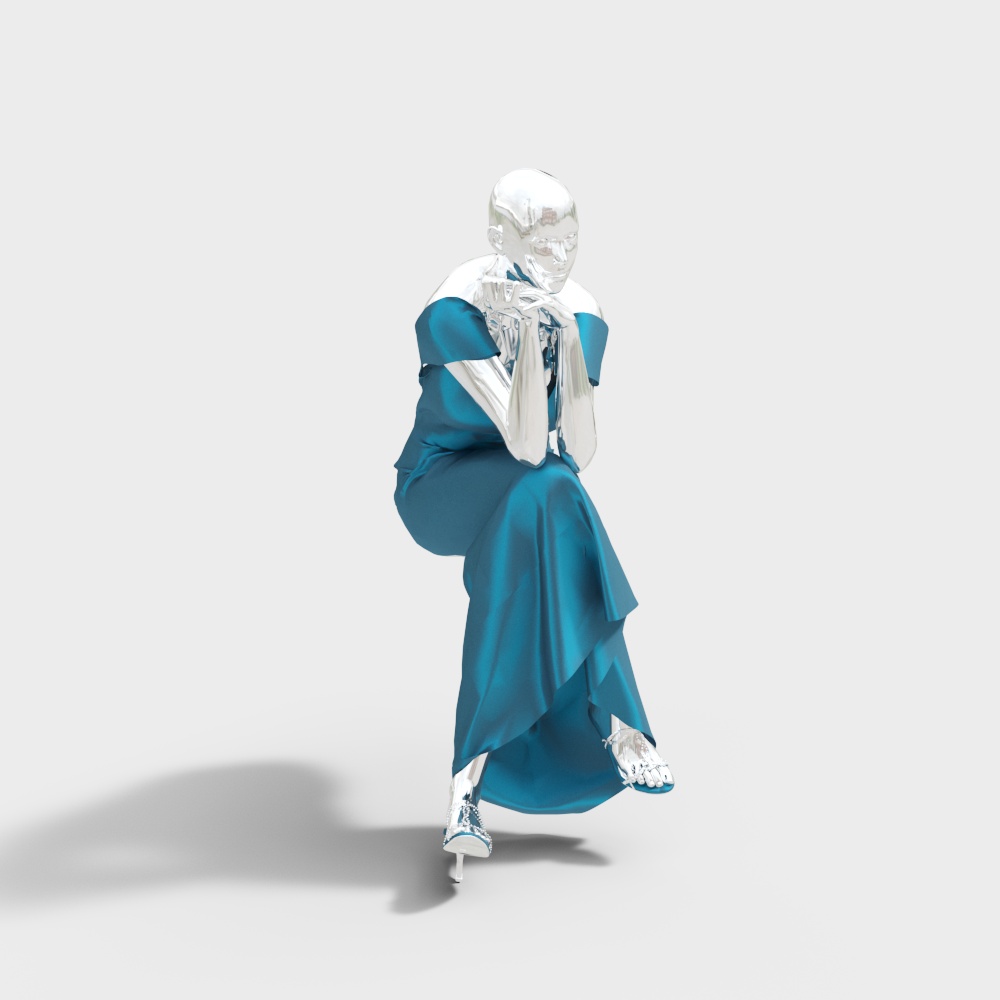 Modern Fashion Clothing Specialty Store Model