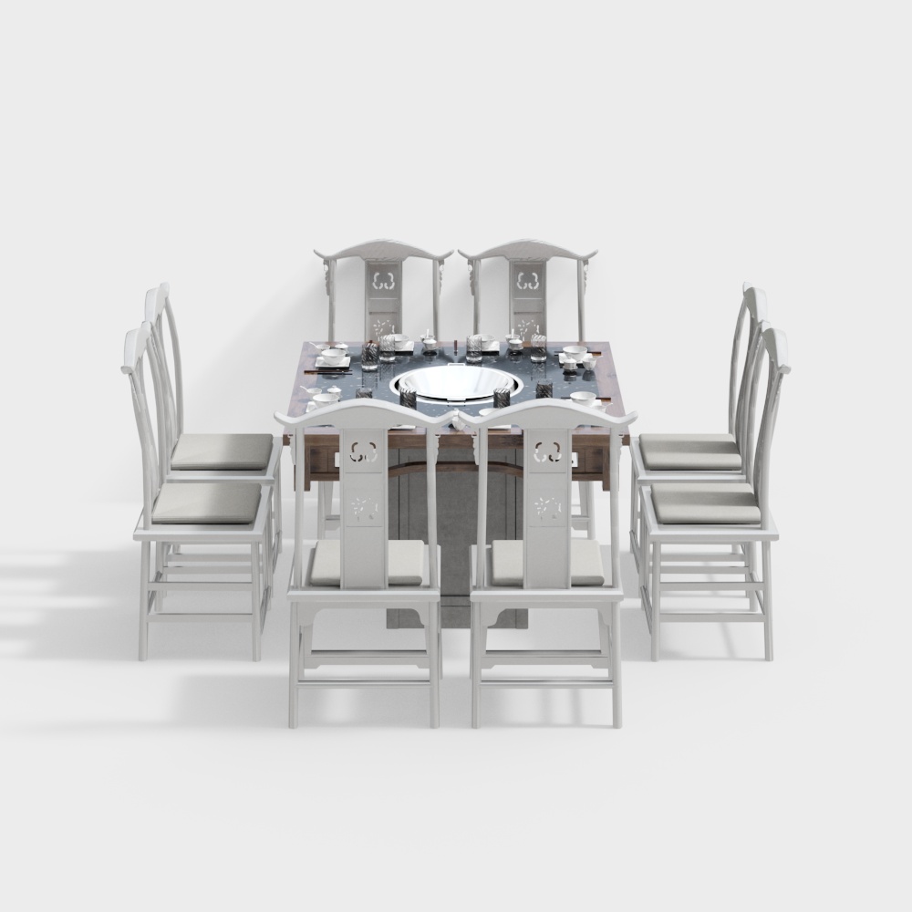 Комплект столов и стульев для китайского ресторанного хот-пота