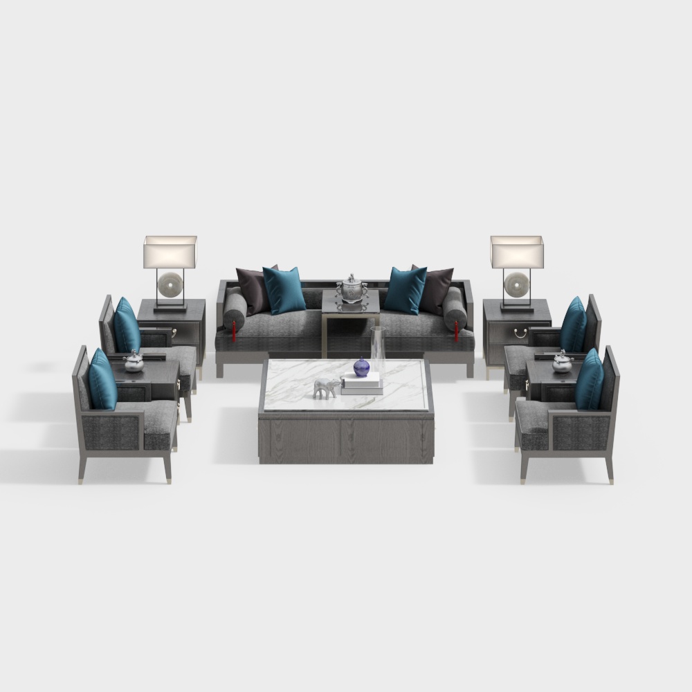 New Chinese-Style Sofa Set