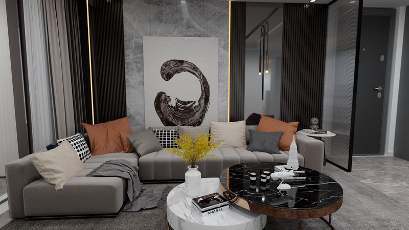 Modern Living Room Design with Artistic Touches