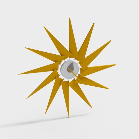 Starburst Clock 3D model