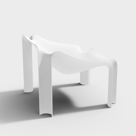 Streamlined Chair 3D model for Modern Aesthetics