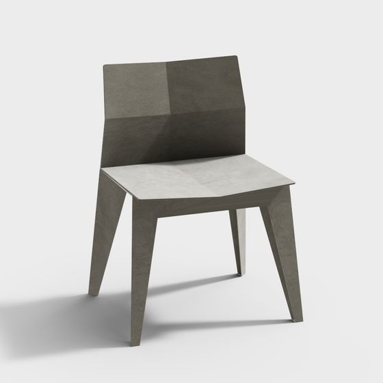 Stylish Low-Polygon Chair 3D model