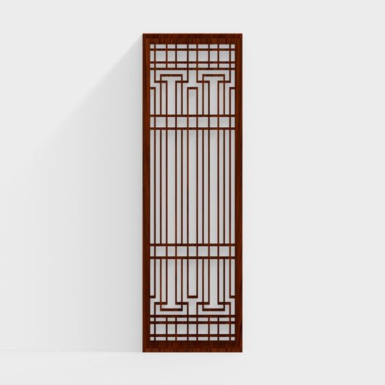 Oriental Screen 3D model - Traditional Meets Modern