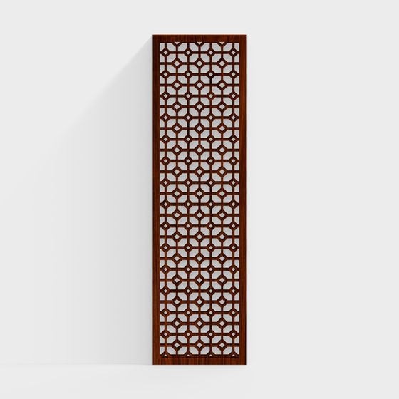 Oriental Inspired Low-Polygon Screen 3D model