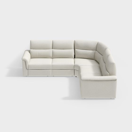 Urban Comfort 3D model - Elegant Low-Poly Sofa